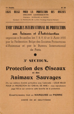 congrès animaux sauvages Bruxelles