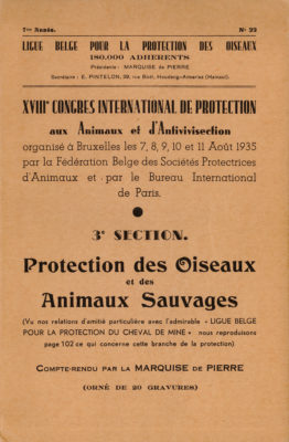 congrès animaux sauvages Bruxelles