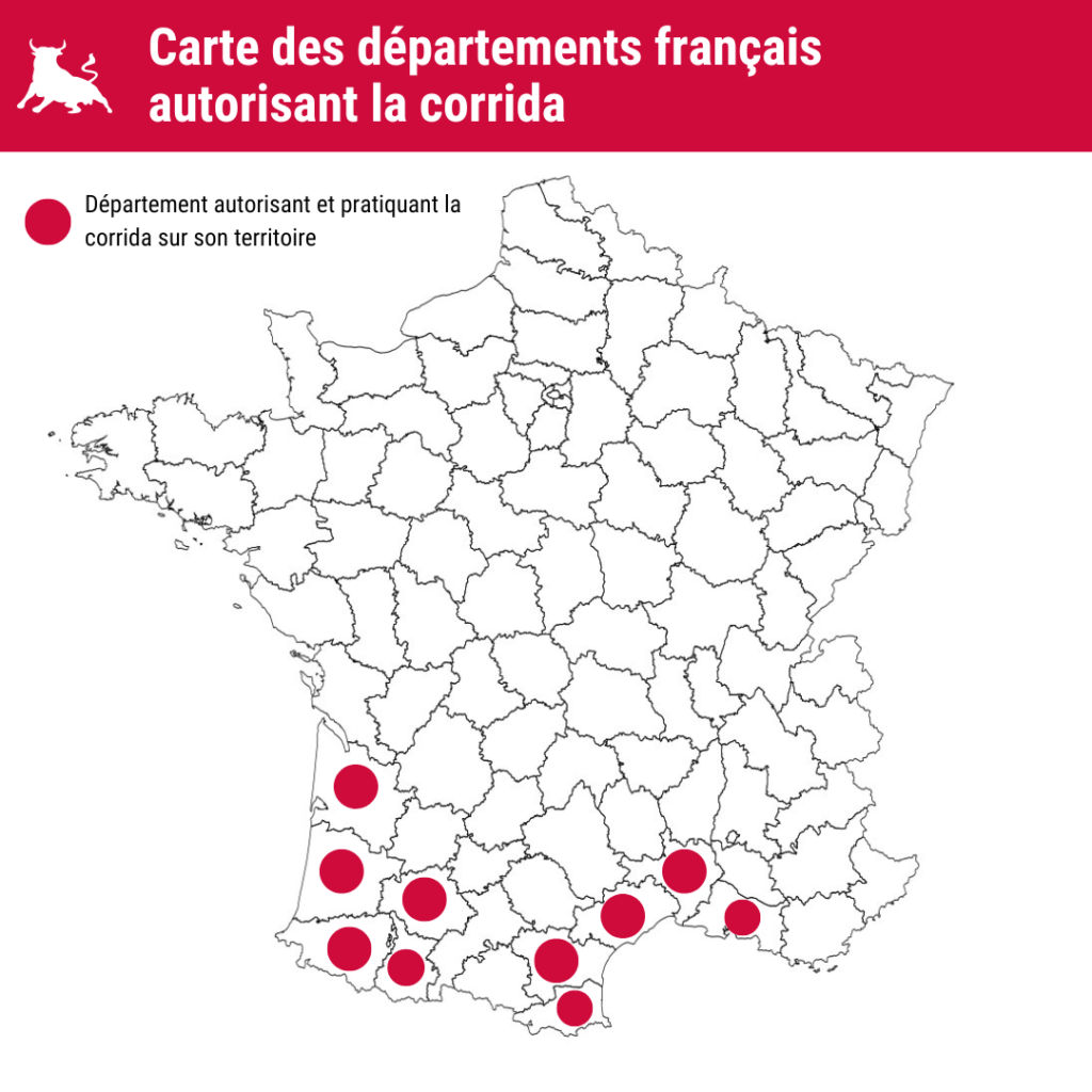 Carte corridas en France