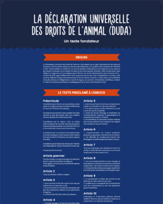 La Déclaration universelle des droits de l'animal