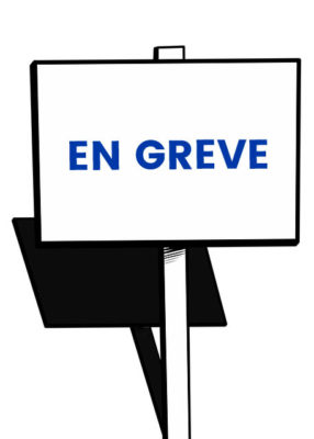 en grève