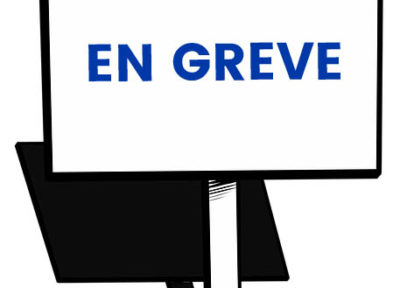 en grève