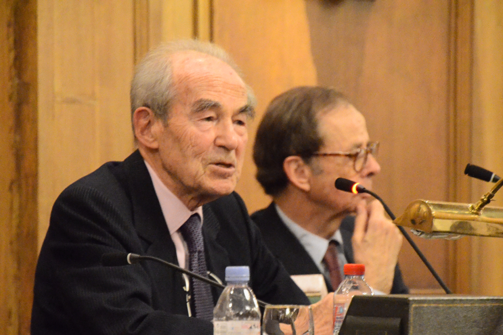 Robert Badinter et Louis Schweitzer au colloque Droits et personnalité juridique de l’animal (2019)